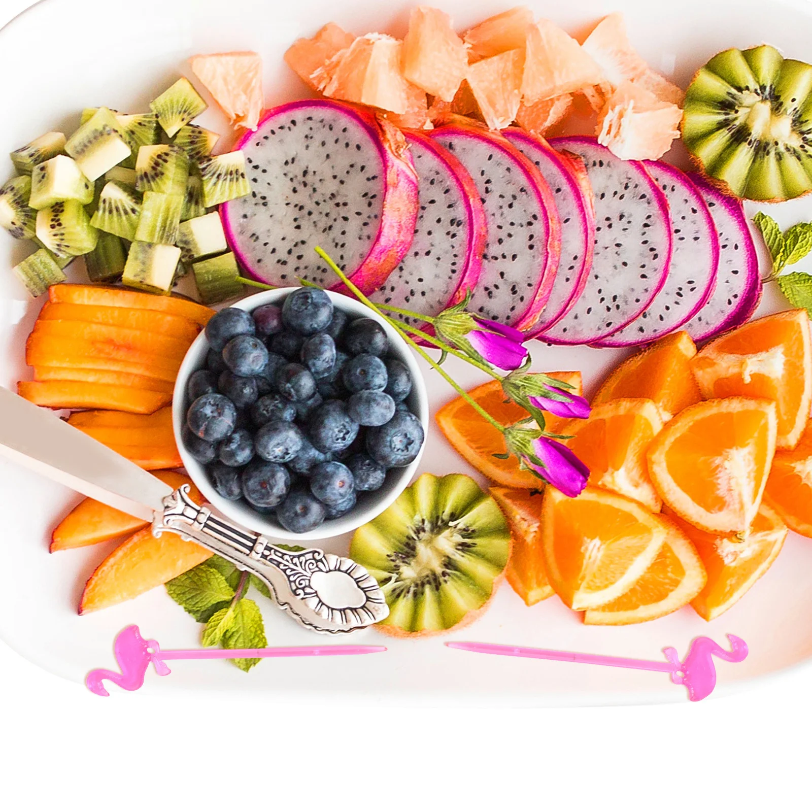 

50 pcs Fruit Picks Colorful Party Supplies For Decoration For Cake Cake Decoration Food Grade Material Bar Tools