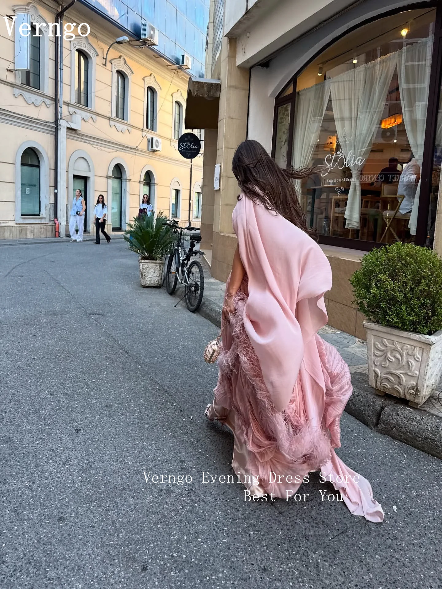 Verngo Pink Shiny Evening Dress Sweetheart A Line Side Slit Prom Gowns Luxury Maxi Silk Party Dress Arabia Customized
