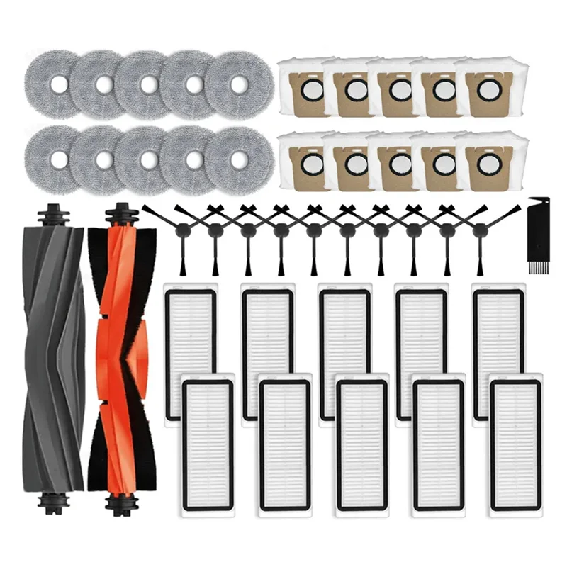 Langlebig-Für Dreame Bot L20 Ultra / L30 Ultra Ersatzteile Zubehör Hauptseitenbürste Hepa-Filter Mopp Staubbeutel