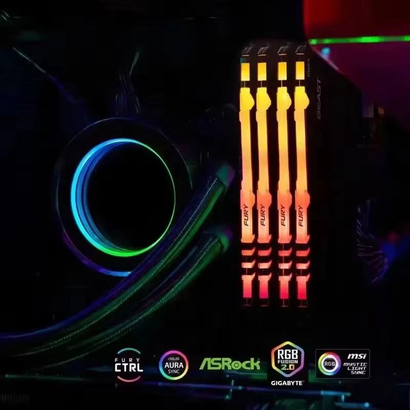 HyperX Beast RGB 8GB DDR4 Desktop Gaming Memory 3200MHz 2666MHz RAM DIMM XMP 16 PC4-21300 PC4-25600 1.2V with ECC Function