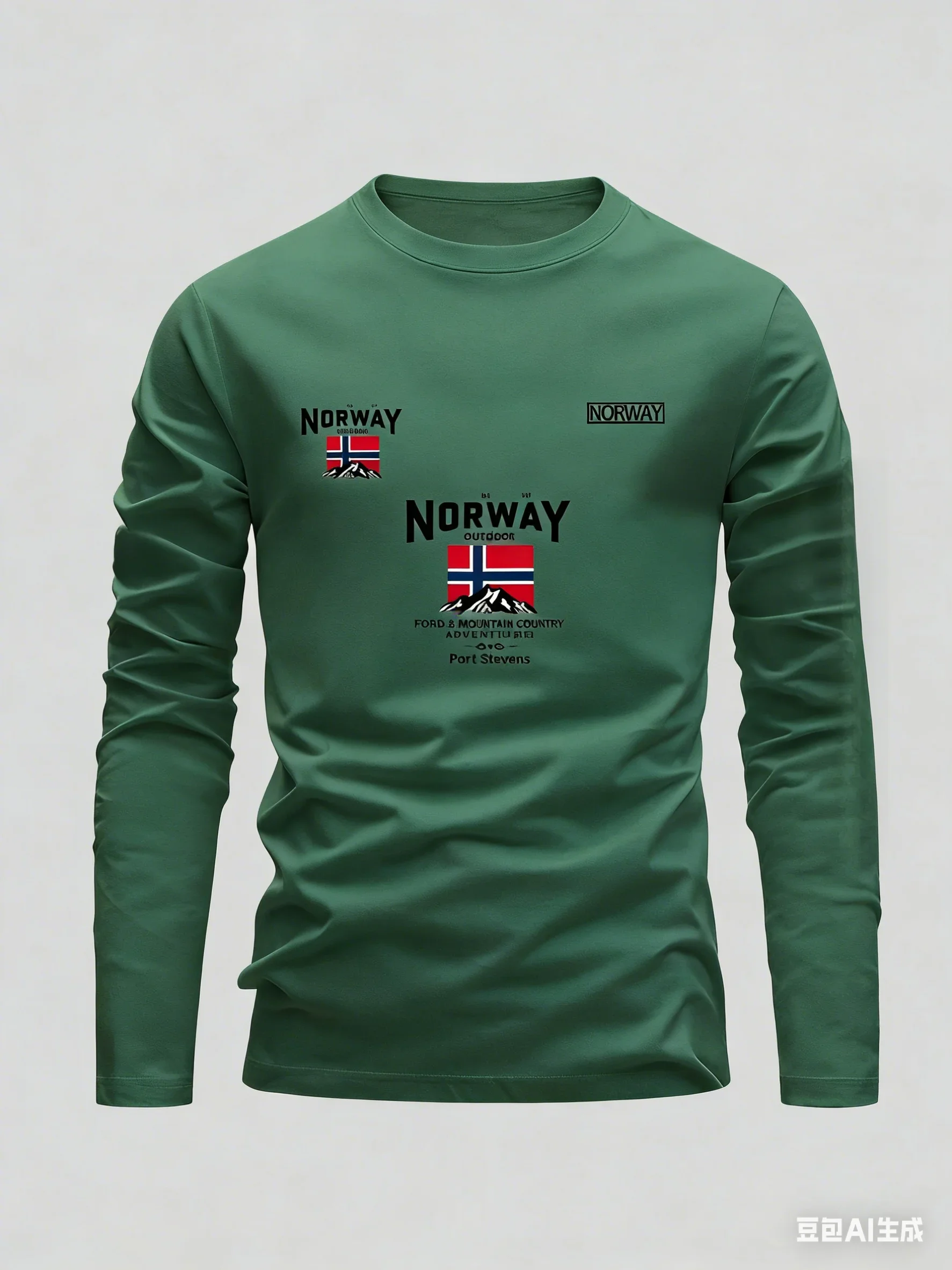 تي شيرت رجالي بأكمام طويلة بعلم نرويجي وفايكنغ - سفينة فايكنغ نورديك وروون الطوطم مطبوعة ملابس الشارع الشهير ملابس رجالية #5