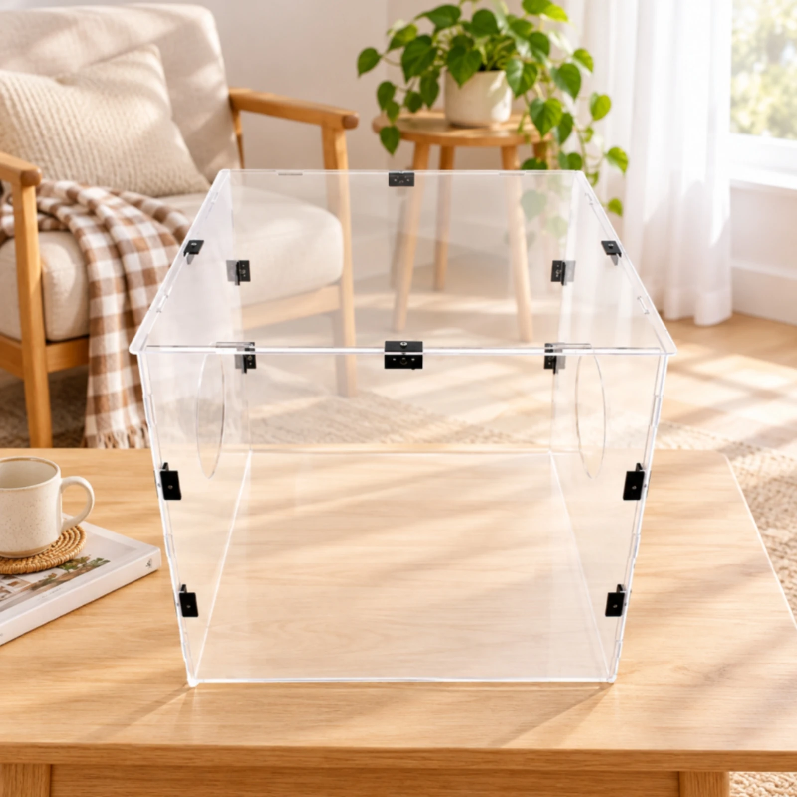 Snap-Together Acrylic Box with - Display Case Acrylic ulasan dan harga