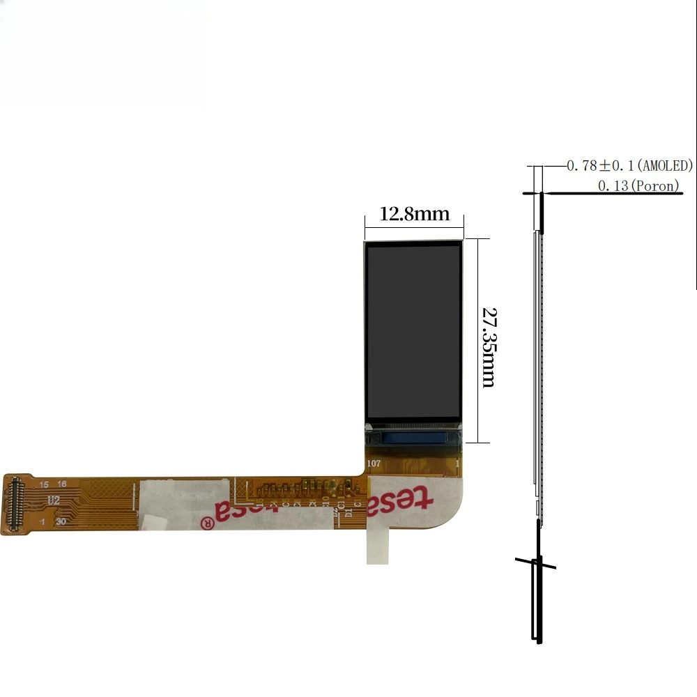 

0.95 inch 120 * 240AMOLED LCD screen IPS full viewing angle, digital electronic LCD screen