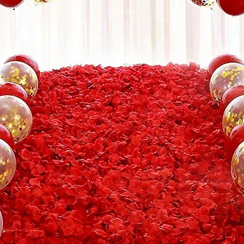 Pétales artificiels de rose pour la décoration de mariage, 1000 pièces, nuit romantique, jour de Léon, proposition, événement de fête des travailleurs