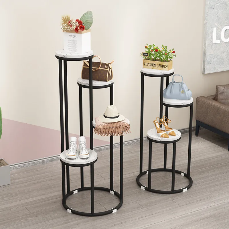 Light luxury simple and versatile window display rack Clothing store bags, shoes and hats display rack Display stand shelf
