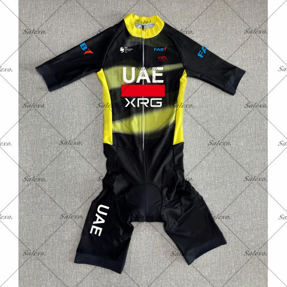 

Комбинезон LASER CUT 2025 UAE XRG TEAM Мужской черный комбинезон с короткими рукавами Боди КОРОТКИЙ велосипедный трикотаж с 7-часовой подкладкой