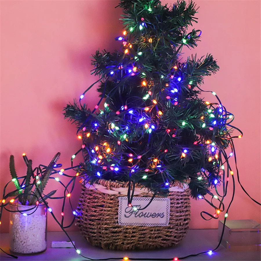 Impermeável Natal Fairy String Lights, guirlanda ao ar livre, 8 modos, pátio, jardim, festa, casamento, decoração de casa, 800LEDs, 100m