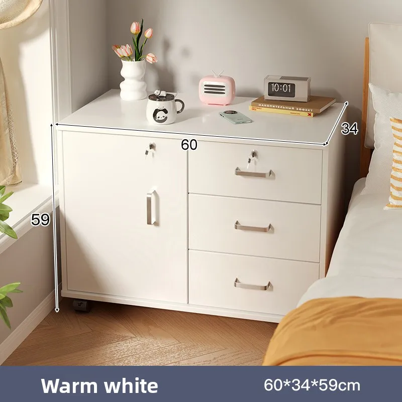 

Товары для дома Прикроватная тумбочка с замком Съемная гостиная Низкий шкаф Спальня Прикроватная тумбочка