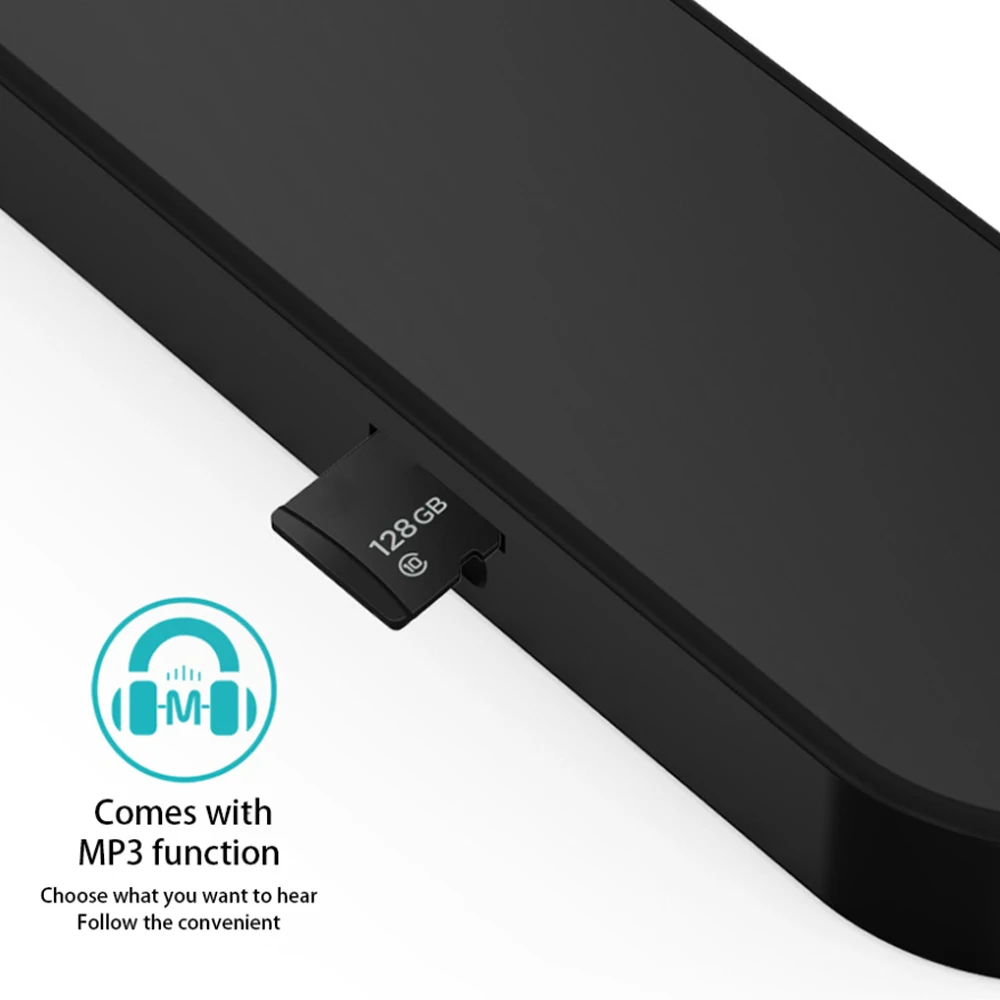 العظام التوصيل سمّاعات بلوتوث تحت وسادة MusicBox اللاسلكية ستيريو Soundbar TF مشغل MP3 تحسين النوم ل TikTok/الفيسبوك