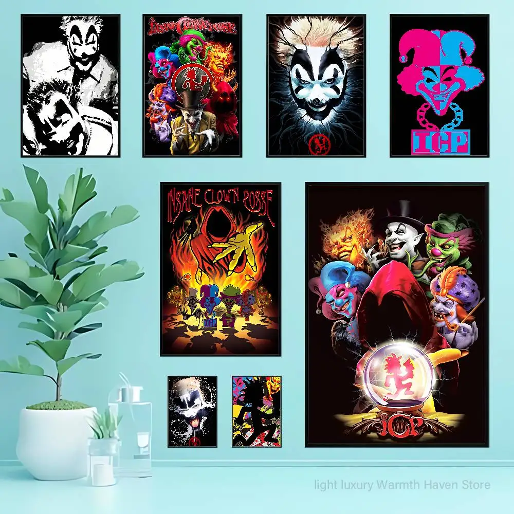 

Hip Hop I-Insane Clown Posse ICP Poster Fancy Wall Sticker for Living room bar retro decorative painting room