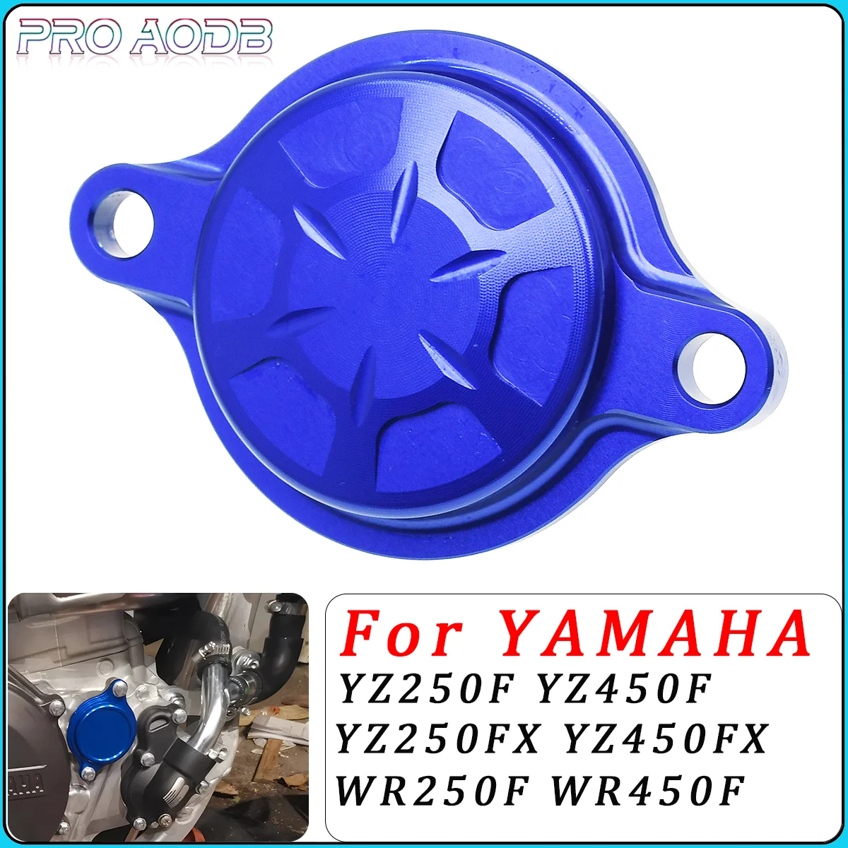 

Motorcycle Accessories CNC Oil Filter Cover Cap For Yamaha YZ250F YZ450F YZ250FX YZ450FX WR250F WR450F 2010-2021 Dirt Bike