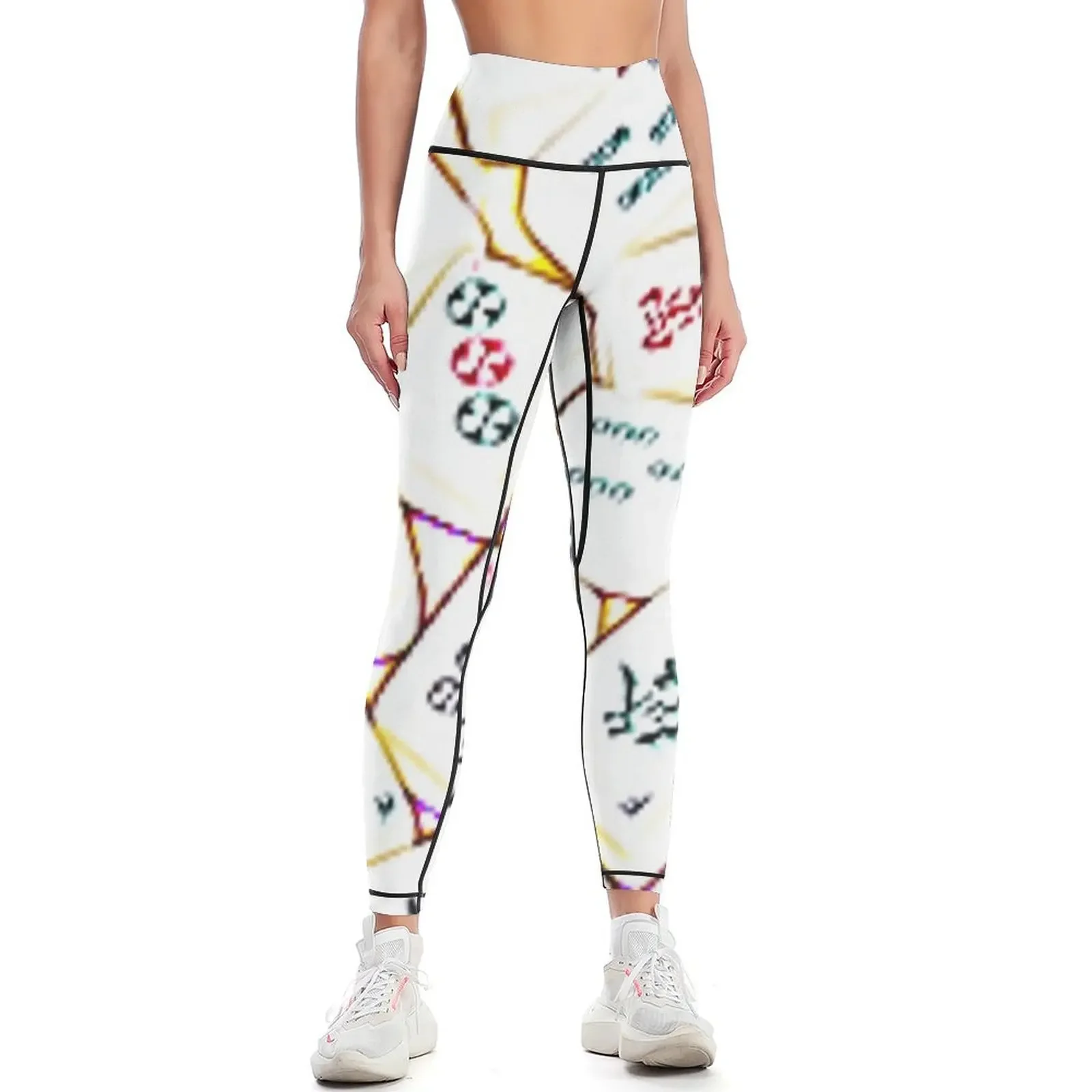 

Colorful MAH JONGG Tiles Leggings workout clothes for legging push up gym pants Womens Leggings