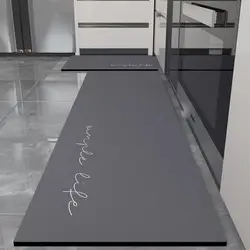 Kitchen non-cleaning, non-slip, oil-resistant and dirt-resistant waterproof mat, water-absorbing and wiping floor mat