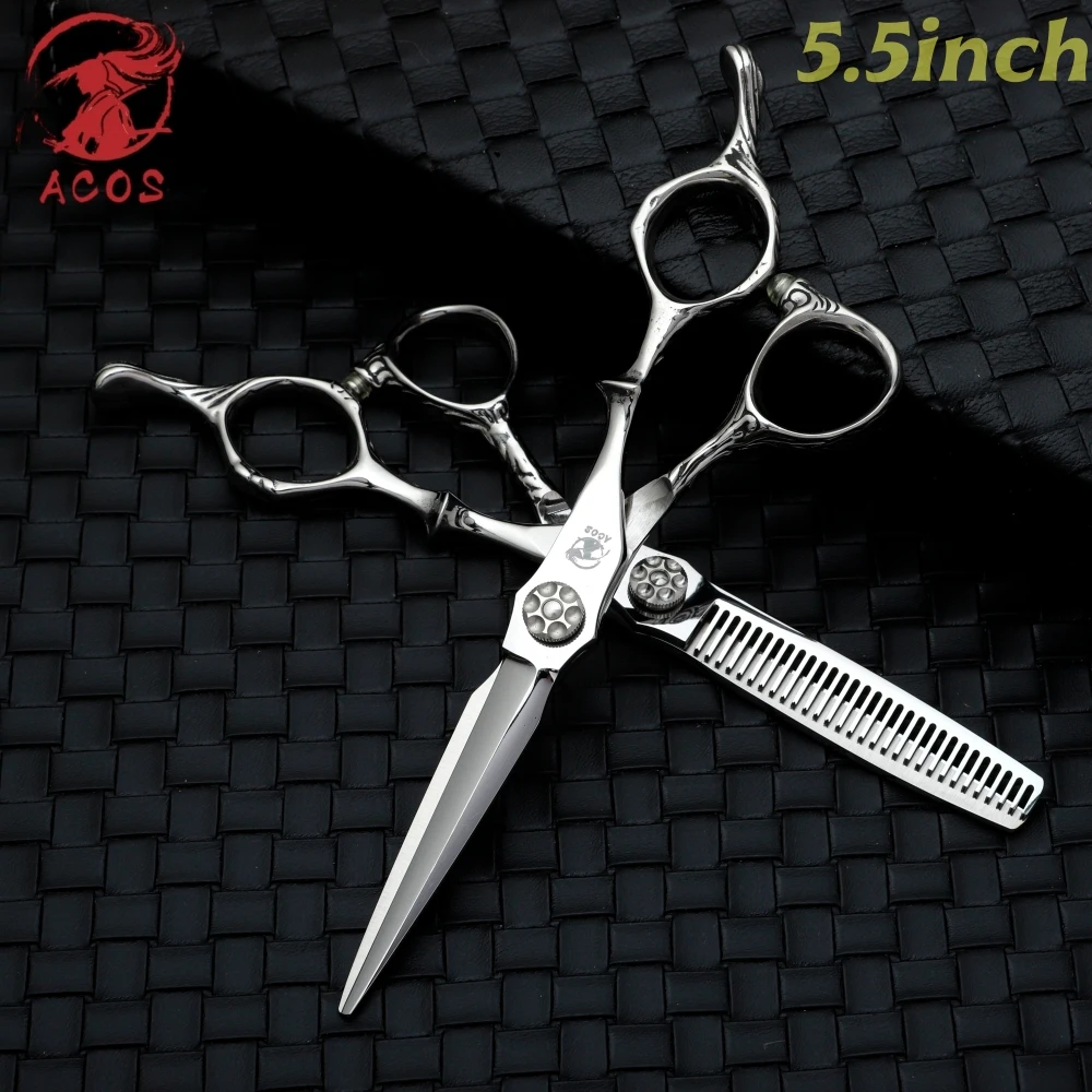 

ACOS Professional hairdressing scissors 5.5/6-inch 2-piece set Thinning shears Hairdressing scissors suitable for use in salons
