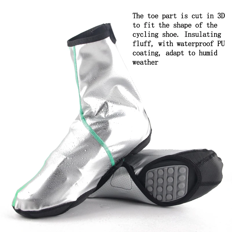 Outdoor Cycling Shoe Cover Windproof Bicycle Lock Shoe Cover Riding Unisex Booties Shoes Galoshes PU Mountain Bike Over-shoes