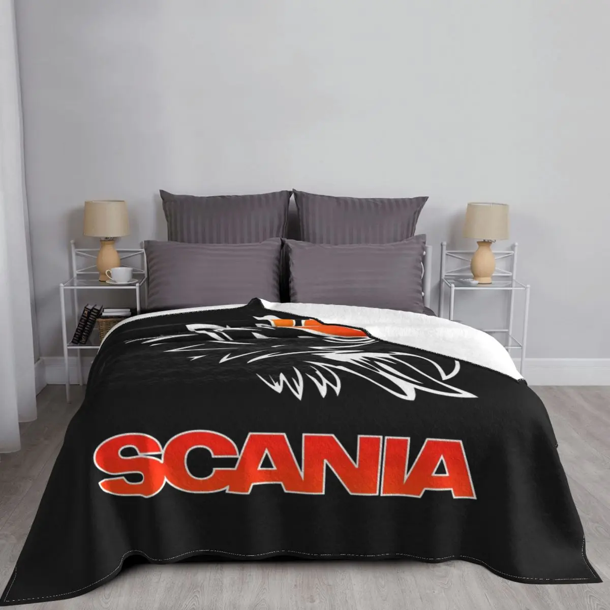 Sweden Saabs Scanias Blanket Fleece Textile Decor Multifunction Lightweight Throw Blankets for Bed Car Bedding Throws