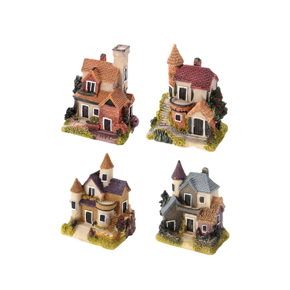 

1Set Miniature Fairy Garden Decor Resin Cottage Ornament for Outdoor Home Garden Landscape Moss Art Craft Kit