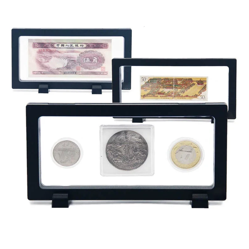 

1 * Display Box Case Jewelry Souvenirs Stamps Black Box Storage Work Coin Collection Container Holder Organizer