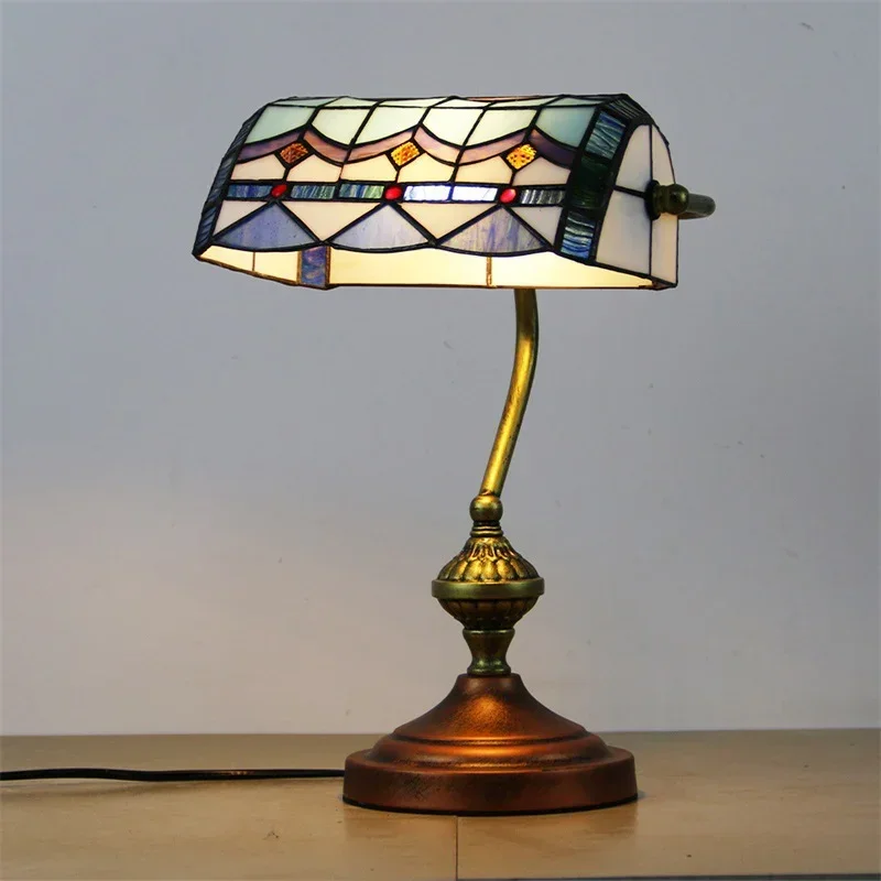 

FAIRY Tiffany Table Lamp LED Modern Creative Color Glass Bedside Desk Light Decor For Home Living Room Bedroom