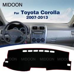 MIDOON Car Dashboard Cover For Toyota Corolla 2007-2013 Dash Mat Sun Shade Anti-UV Carpets Car Accessories