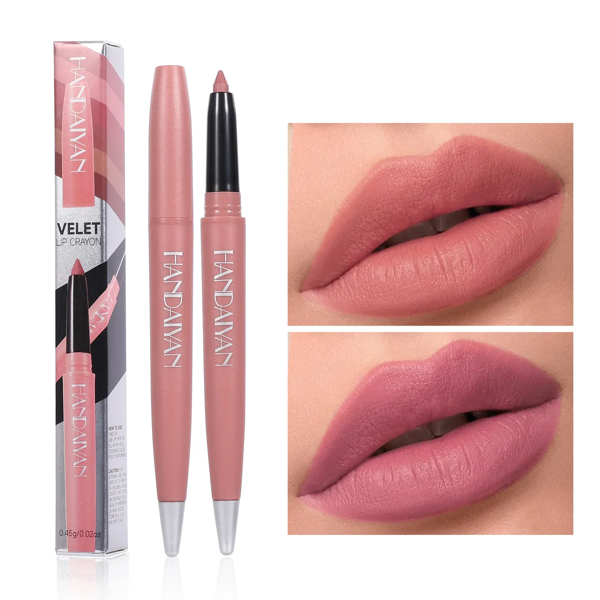 6-kolorowa kredka do ust Wodoodporna, długotrwała, aksamitna, matowa, wielokolorowa kredka do ust Korektor do ust Kosmetyki do wypełniania ust