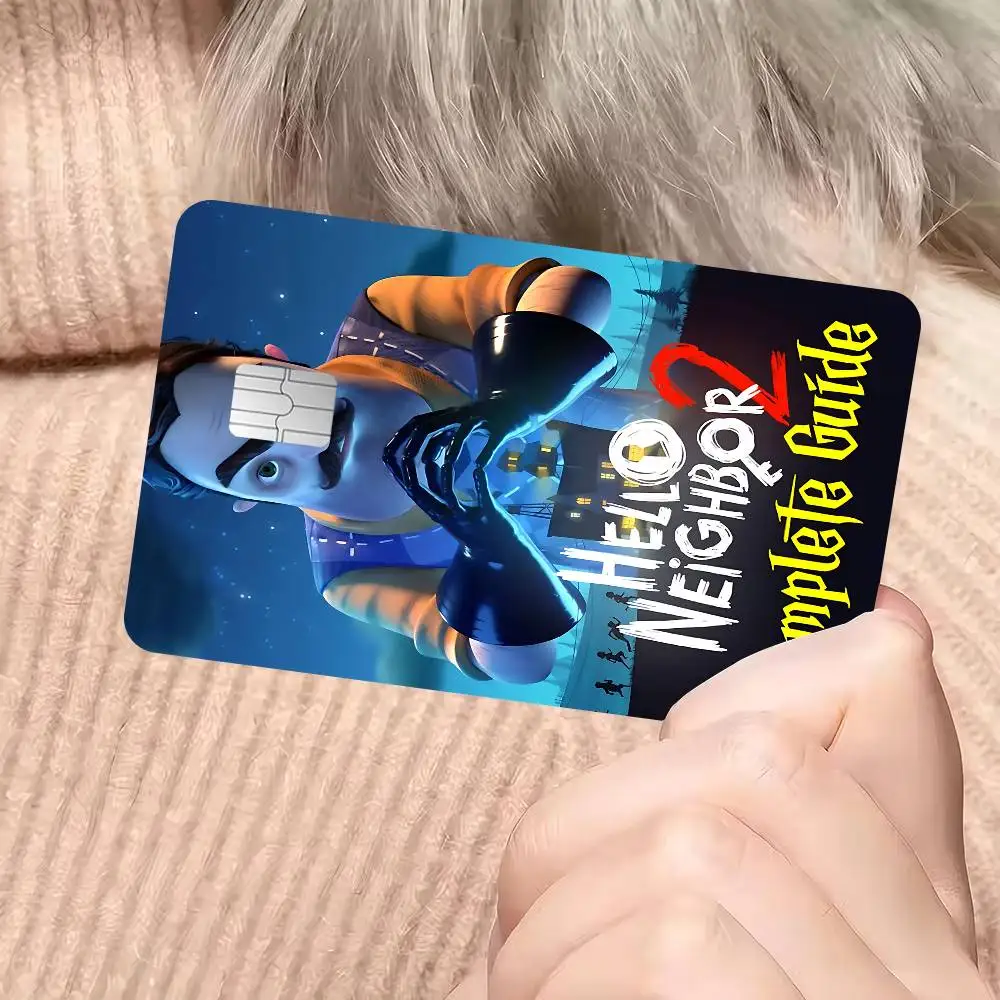 لعبة HELLO N-NEIGHBOR أنيمي الغطاء الأمامي فيلم ملصق الجلد لبطاقة الخصم الائتمان شريحة صغيرة كبيرة #6