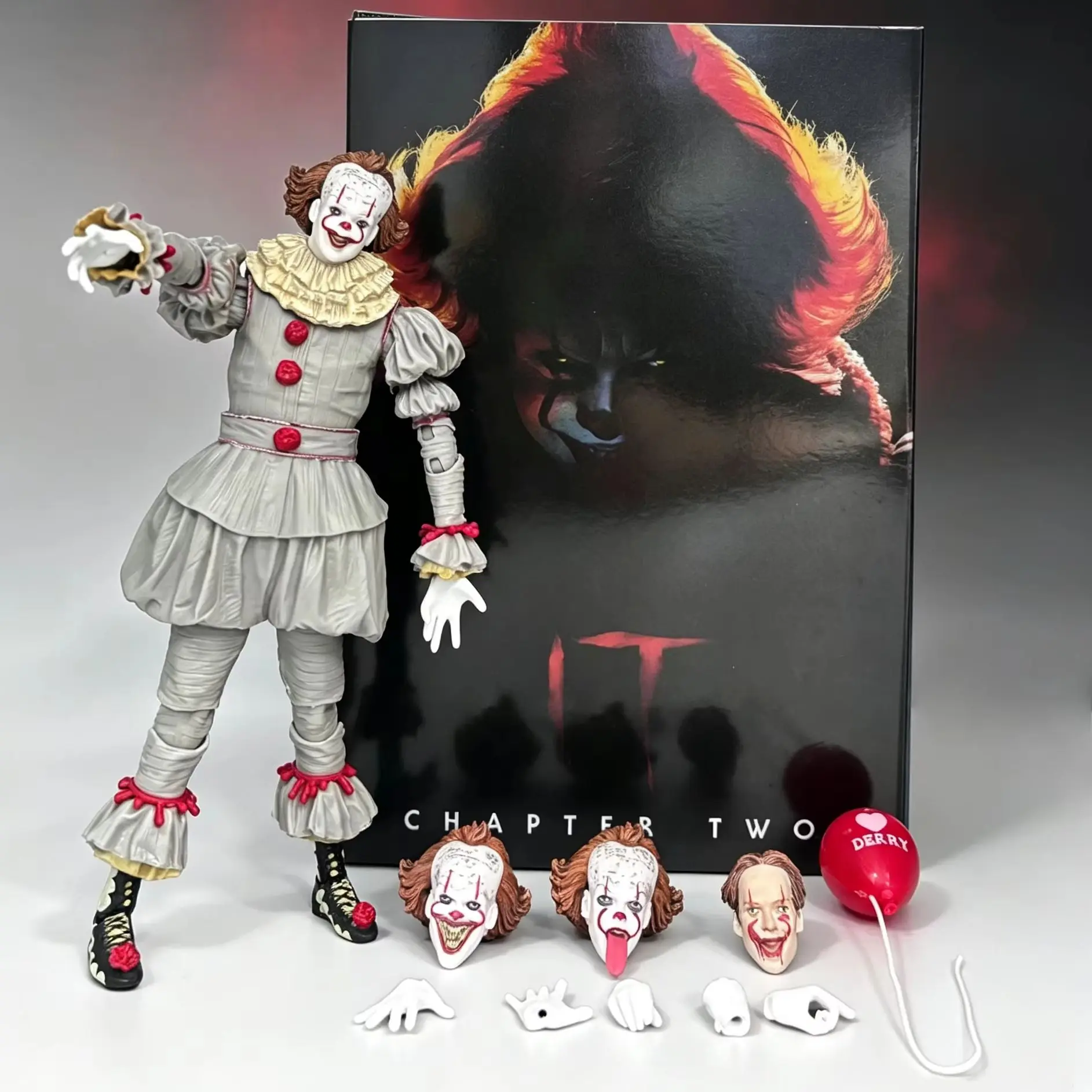 Resurrected Pennywise the Clown Figure Full Set Handmade desktop Model Articulated Joints Collectible Birthday Gift - view 5