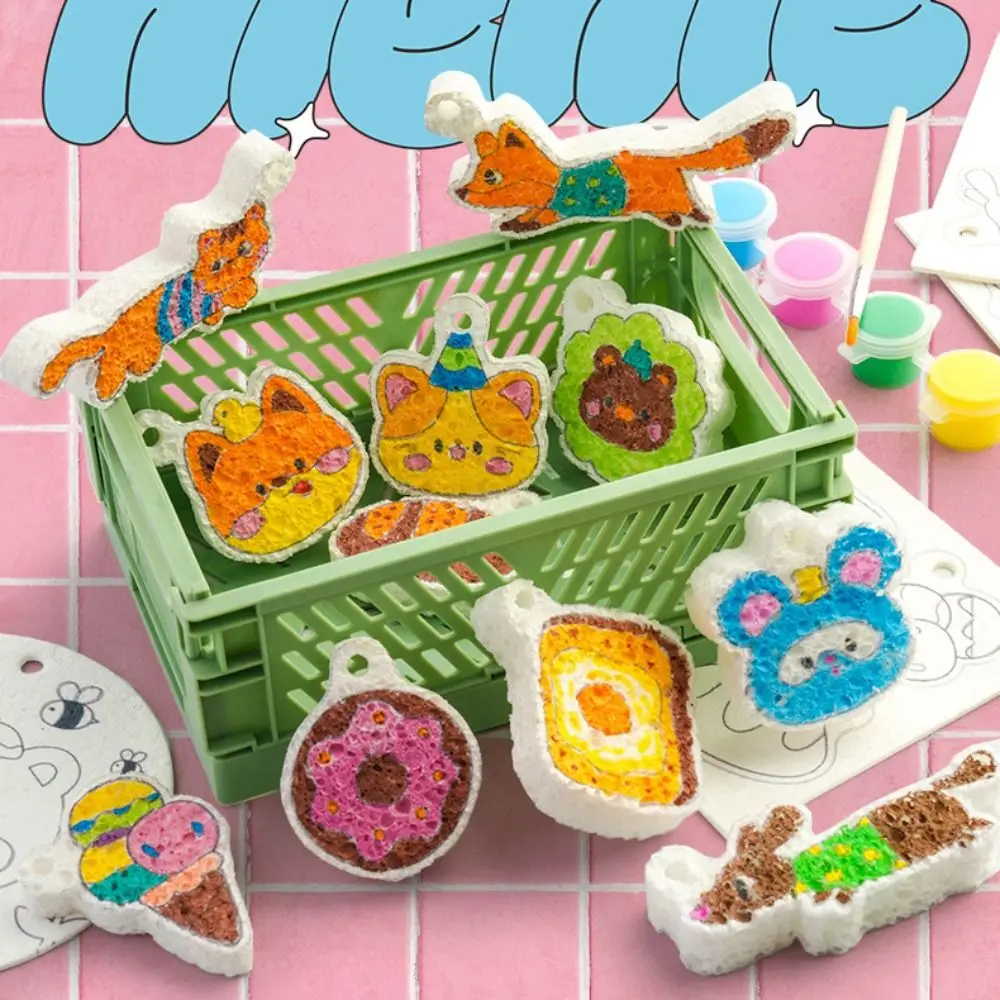 

With Easel DIY Puffy Paint Kit Sponge Texture Puffy Effect Texture Painting Toy Creative Design Colorful Pens Drawing Pens Kit