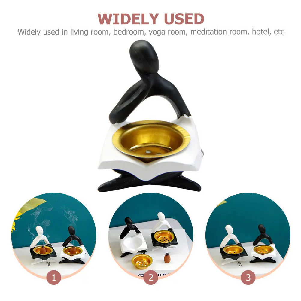 

Abstract Resin Incense Burner Modern Small Holder Cone Incense Stove for Bedroom Home Decor Small Modern Censer