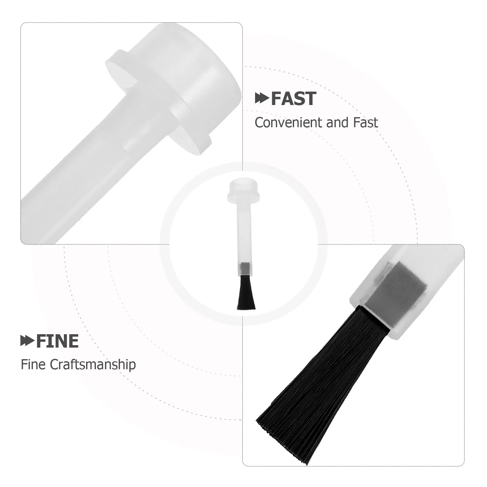 Brosse de remplacement pour vernis à ongles, 50 pièces, poils souples, outils de manucure pour Gel liquide, vernis à base d'eau, poudre de trempage pour Salon