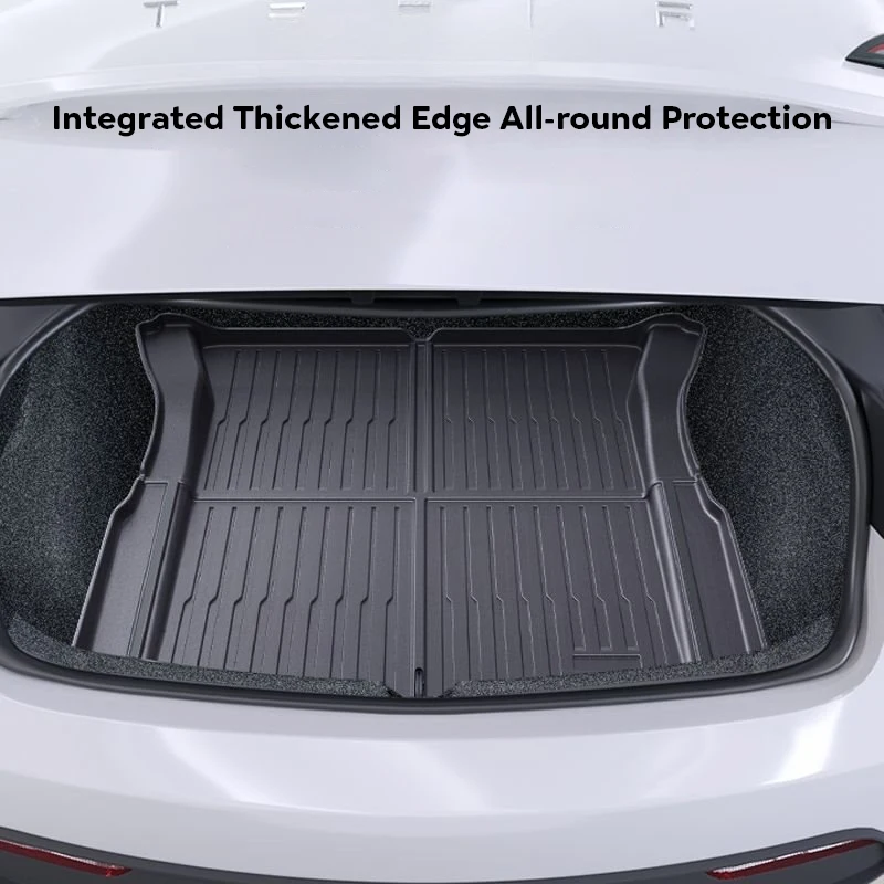 For Tesla Model 3 Highland 2024 Front and Back Trunk Mat TPE Carpet Waterproof Weather-resistant Pads Up and Down Layer Mats