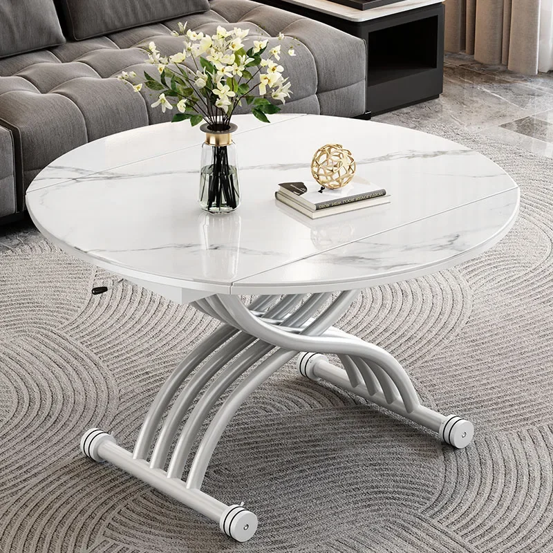 Multi functional rock plate lifting tea table table dual-purpose small family modern simple folding movable integrated table