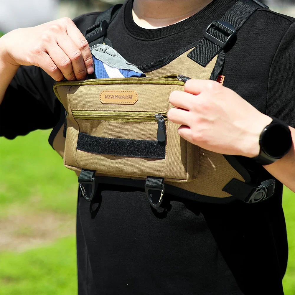 Front Chest Pack Multi-Pockets Fashion Sport Backpack Adjustable Strap Streetwear Chest Bag for Running Travel Мужская грудь sac