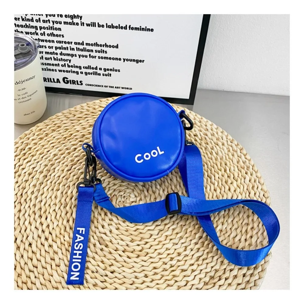 High Quality Round Children Shoulder Bag PU Leather Durable Children Coin Mini Children Crossbody Bags