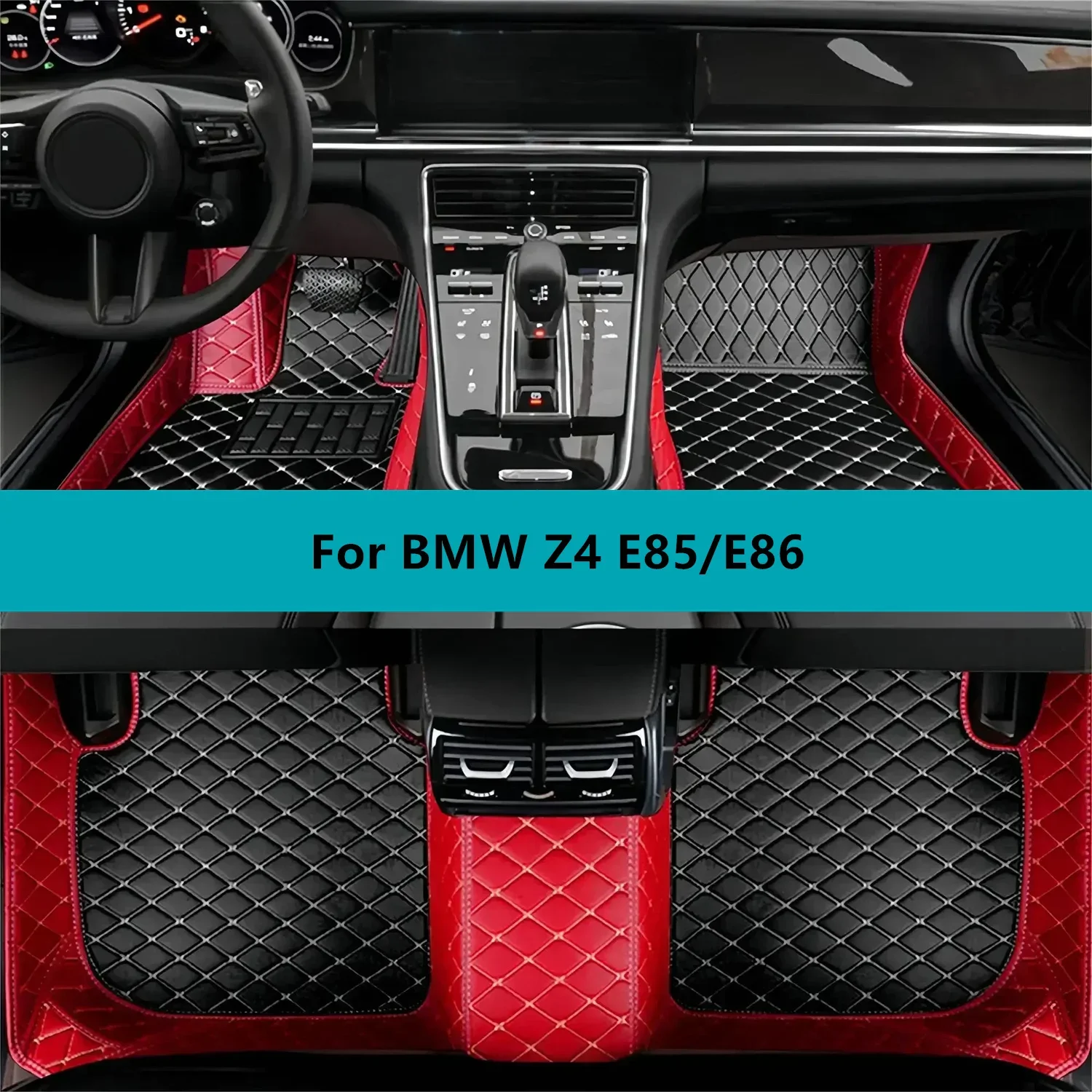 

Car Floor Mats For BMW Z4 E85/E86 2002 2003 2004 2005 2006 2007 2008 Full Set Leather All Weather Waterproof Car Floor Mats