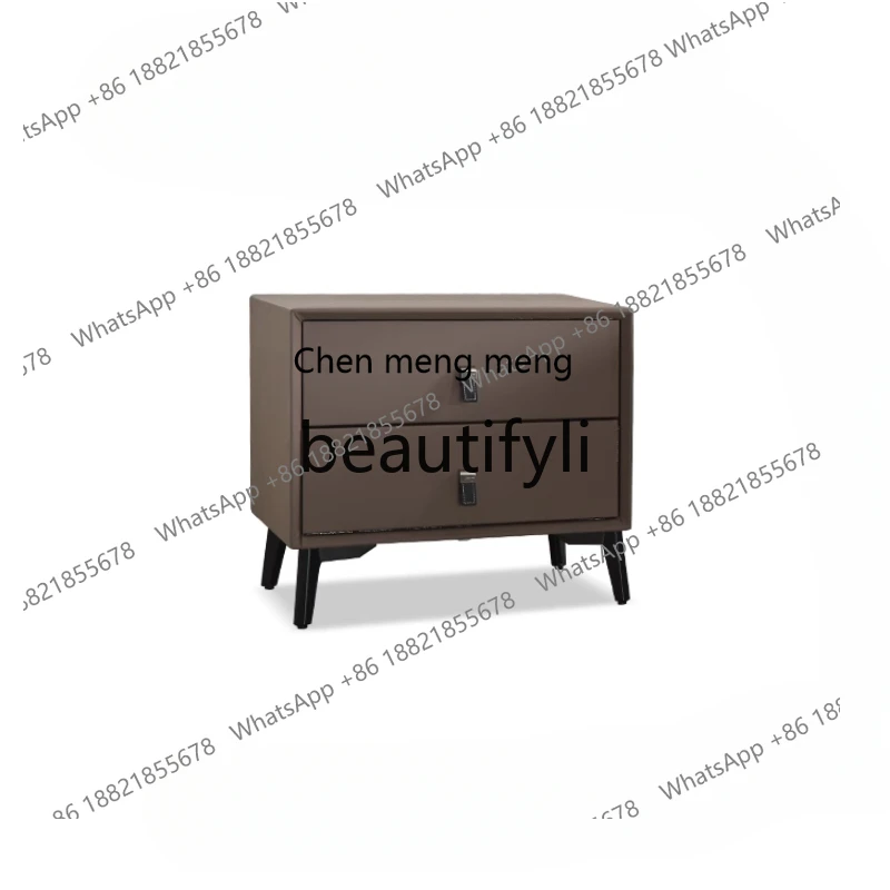 

Modern simple bedroom solid wood high-end home bedside storage cabinet bedside cabinet R