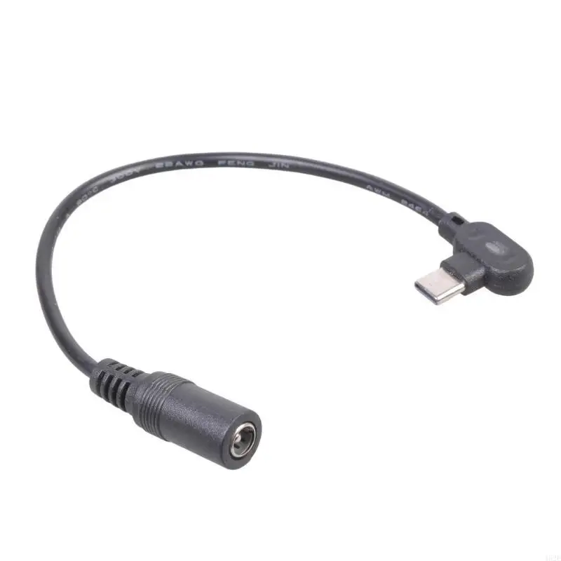 462E Type C To 5.5x2.1mm Power Cord 3A Current 9V 12V 15V 20V For LED Lights Security Cameras Routers