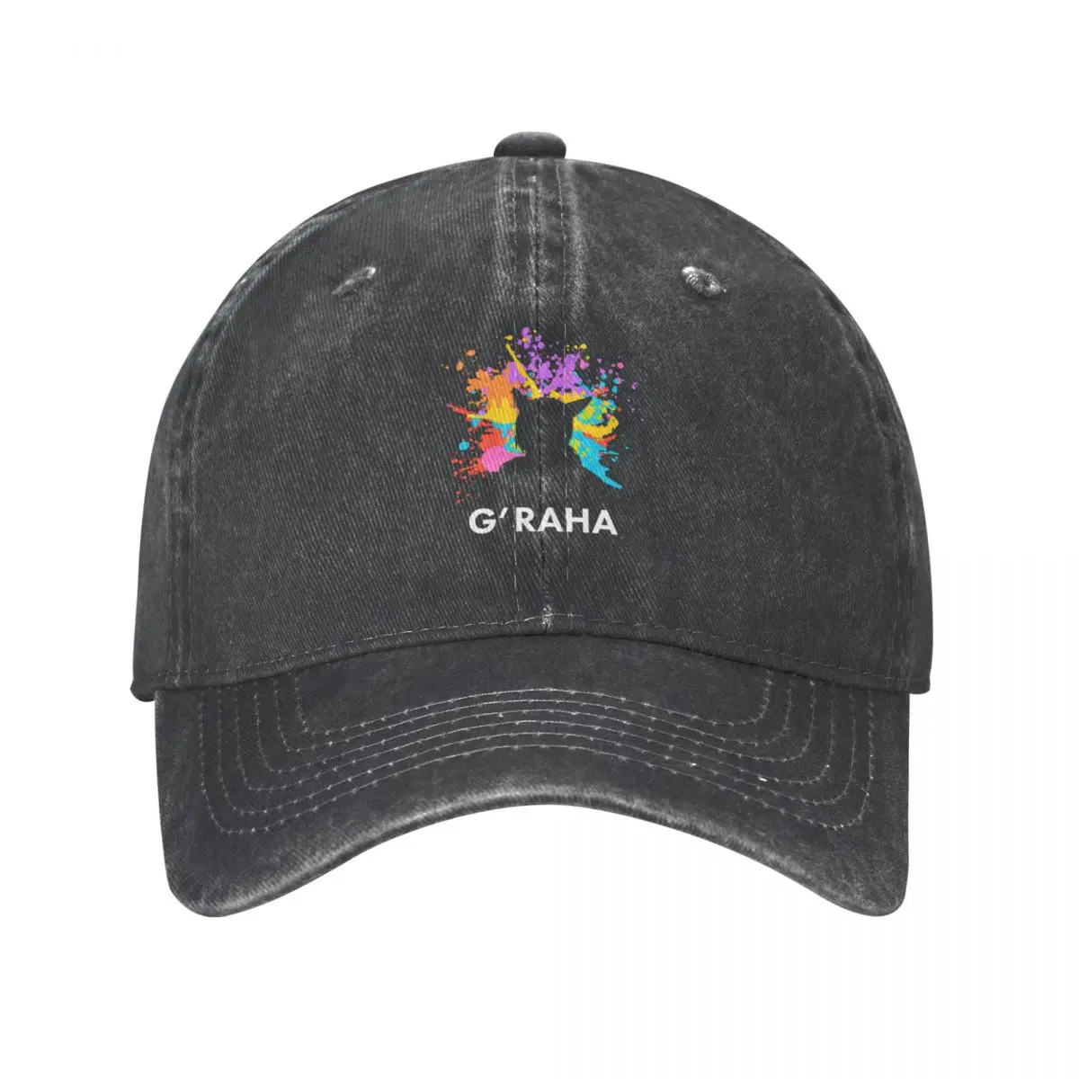 G'raha Tia Paint Silhouette (white text) Cowboy Hat Golf Hat Man Rugby Women's Beach Outlet 2024 Men's