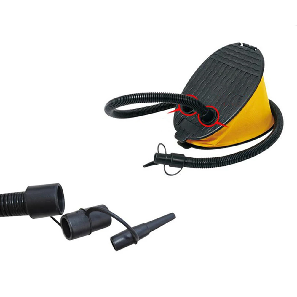 

Manual Foot Air Pump for Mattress Balloon Yoga Ball Pad Inflating Deflating with 3 Adapters Collapsible Easy Storage Outdoor