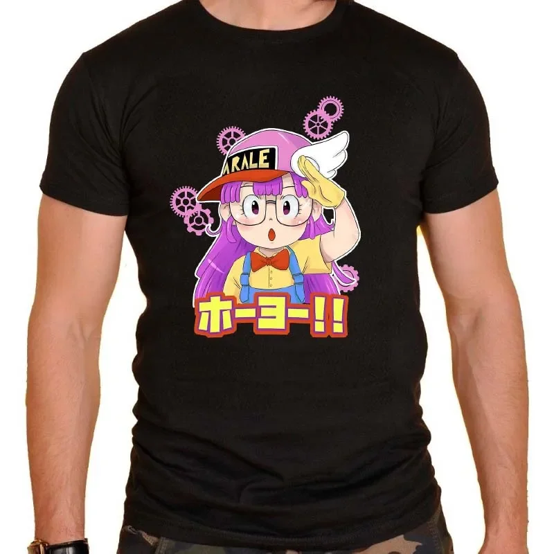 Anime Blusas Harajuku Casual Short Sleeve Tops ARALE Classic Sweet Girls Man Cotton T-Shirt Dr Slump Norimaki Arare Cartoons