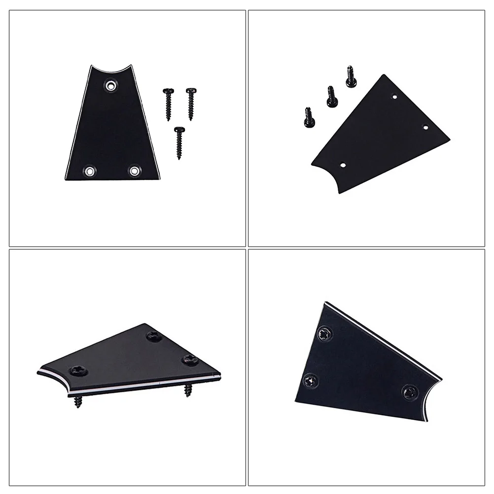 

1 set 3-Ply Plastic Truss Rod Cover Plate For Electric Guitar Bass 3 Holes Replacement Parts Iron Core Cover Fit Most Models
