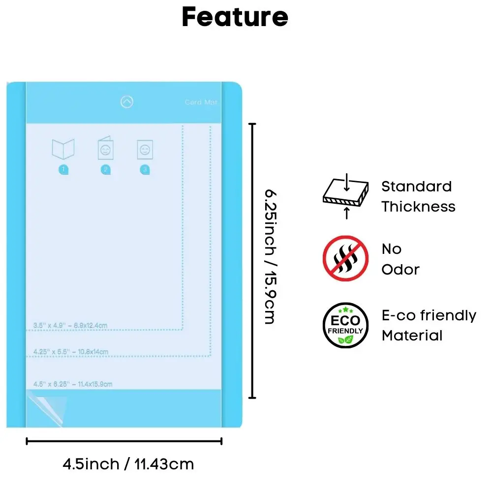 Tappetino per carte per Cricut Joy antiscivolo robusto durevole facile da pulire nessun odore articolo manuale fai da te cucito taglio Splicing
