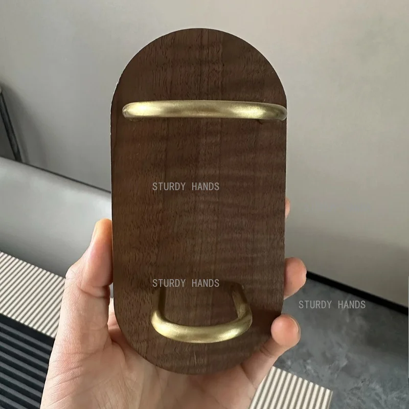 2pcs Wooden+metal Electric Shaver Storage Rack, Bathroom Wall Mounted Shaver Rack, Household Toothpaste Rack, Without Glue