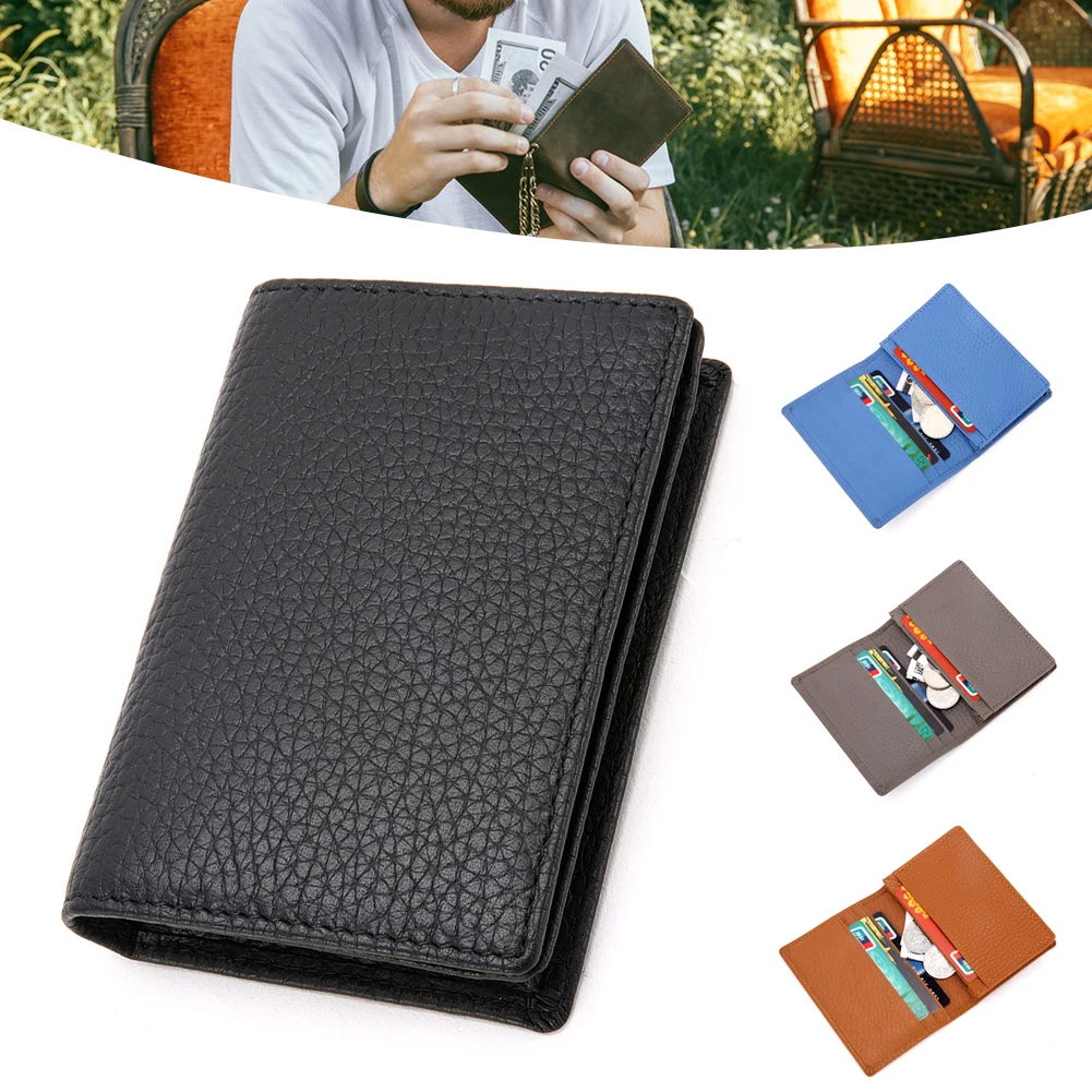 

Unisex Soft Leather Card Wallet Lightweight Portable Card Bag Gift For Birthday