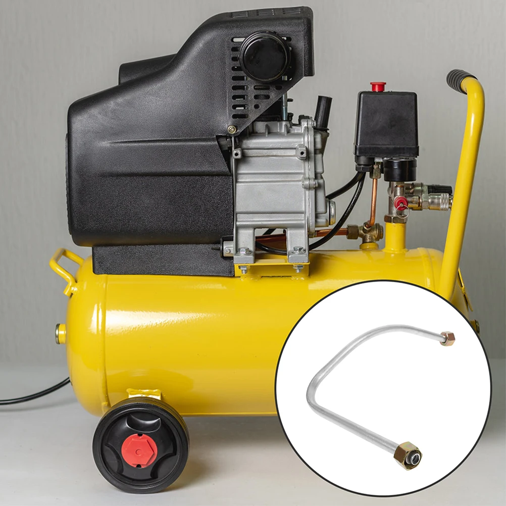 

2Pcs 400mm Air Compressor Exhaust Replacement Silver Gas Parts Accessories Air Compressor Accessories Hose Workshop Tool