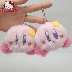 Kirby anahtarlık peluş bebek 10Cm Kawaii sırt çantası asmak anahtar moda pembe yıldız hediyeler kolye oyuncaklar doğum günü çocuk arkadaşlar için