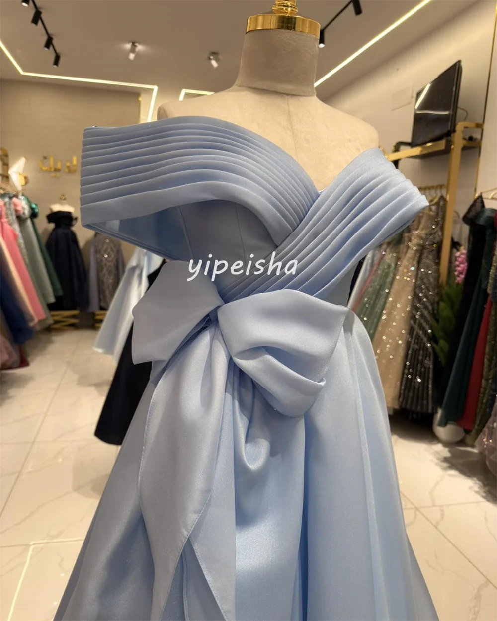 Индивидуальные современные стильные одинаковые платья трапециевидной формы с бантом из органзы и без бретелек, длинные платья на заказ, классические платья высокого качества