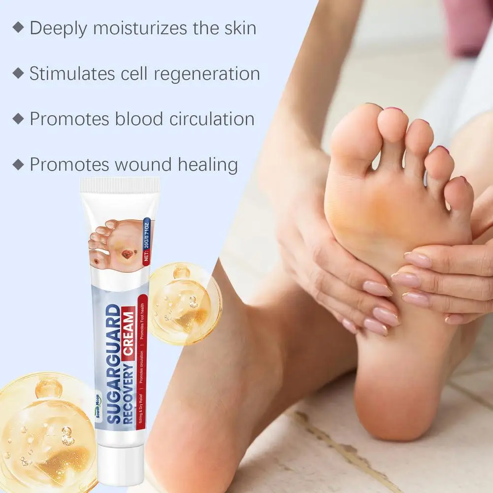 

20g Feet Recovery Cream Sugar Guard Healing Cream Keep Repair Anti Feet Diabetic Ointment Healthy Inflammation Ulceration D8Z3