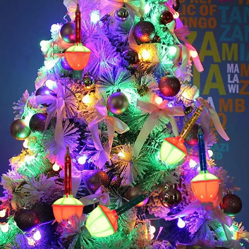 Bombillas de burbujas de Navidad Multicolor, luces nocturnas con fluido reutilizable, cadena de luces de burbujas de árbol de Navidad para árbol de Navidad