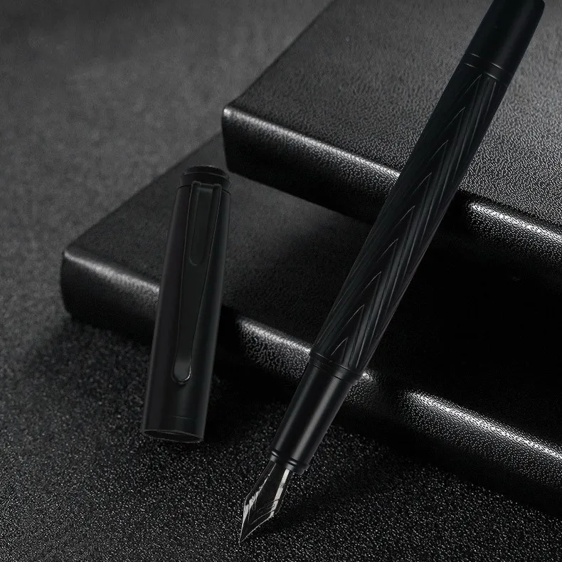 2026 High quality luxury black metal pen ink bag ink absorber dual-purpose high-value pen